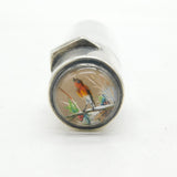 Victorian Sterling Silver Essex Crystal Carved Robin Topped Scent Bottle Antique 1879 London