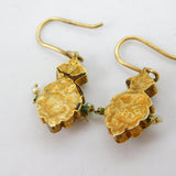 18th Century Austro 18ct Gold Foiled Earrings Pearl, Turquoise Set Antique c1780