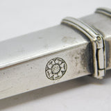 Early Sterling Silver, Turquoise Armorial Seal Wax Holder or 'Bodkin Case' Antique c17th Century
