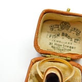 9ct Yellow Gold Marquise Style Set Bohemian Garnet Dress Ring 1979 Birmingham