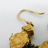 18th Century Austro 18ct Gold Foiled Earrings Pearl, Turquoise Set Antique c1780