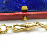 9ct Two-Tone Yellow & Rose Gold Fancy Link Bracelet Antique c1940 Art Deco