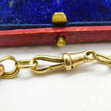 9ct Two-Tone Yellow & Rose Gold Fancy Link Bracelet Antique c1940 Art Deco
