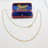 9ct Yellow Gold Cable Link Chain Necklace 20" Length Vintage c1970