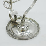 Edwardian Sterling Silver 'Wax Jack' on Stand Antique 1909 London
