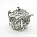 George IV Sterling Silver Chinoiserie Miniature Teapot Antique 1830 Birmingham
