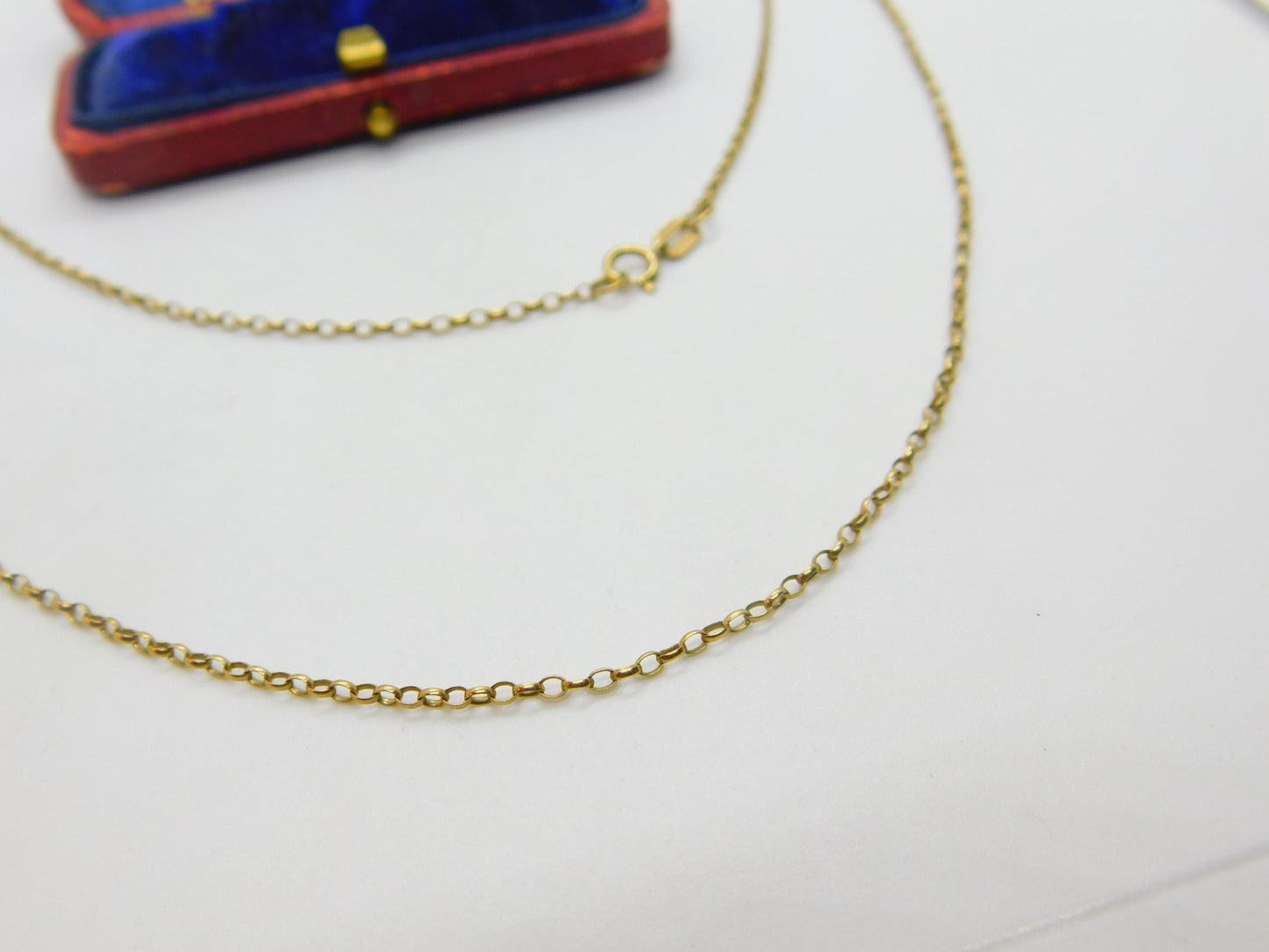 9ct Yellow Gold Cable Link Chain Necklace 20" Length Vintage c1970