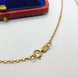 9ct Yellow Gold Cable Link Chain Necklace 20" Length Vintage c1970