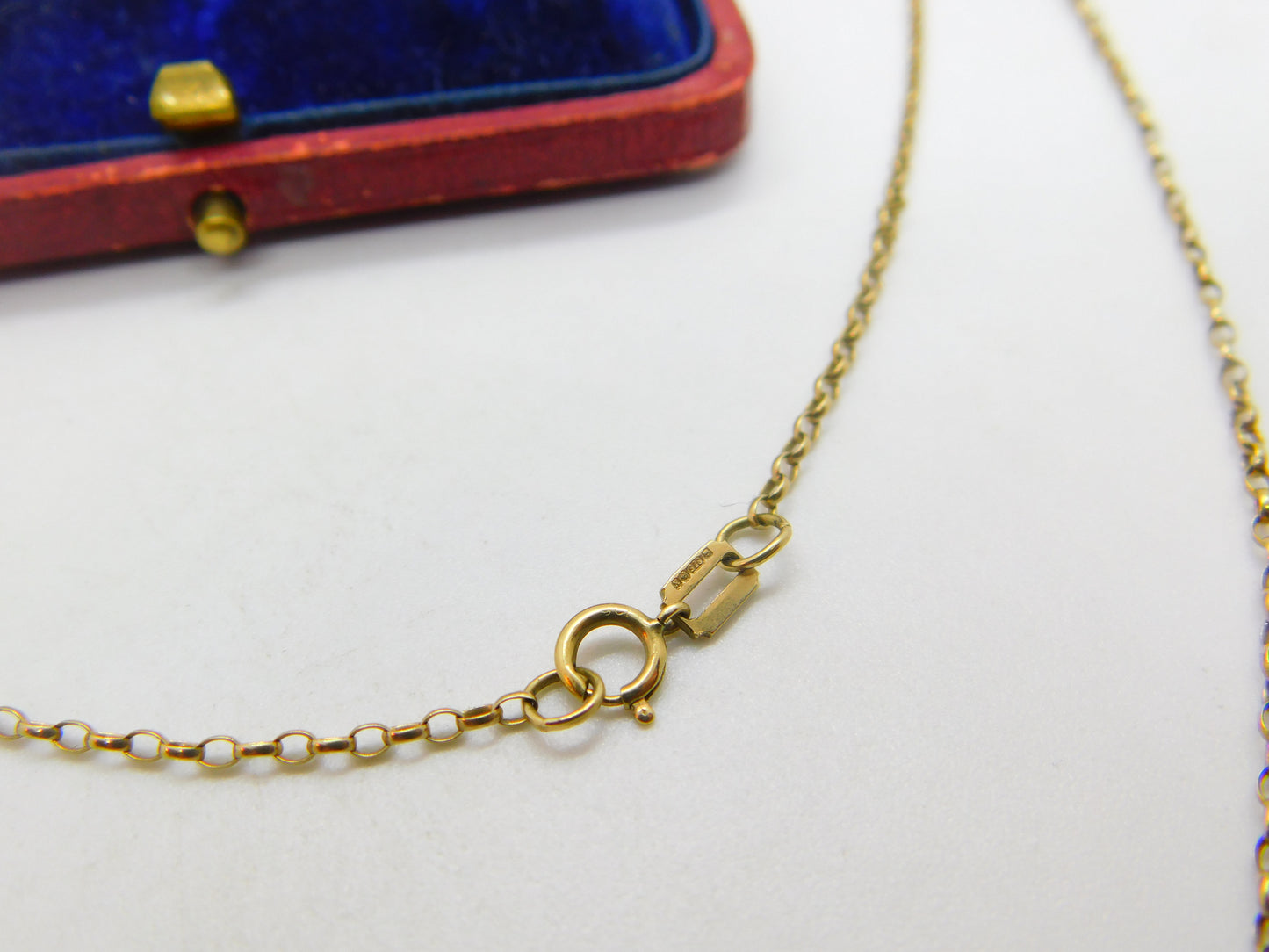 9ct Yellow Gold Cable Link Chain Necklace 20" Length Vintage c1970