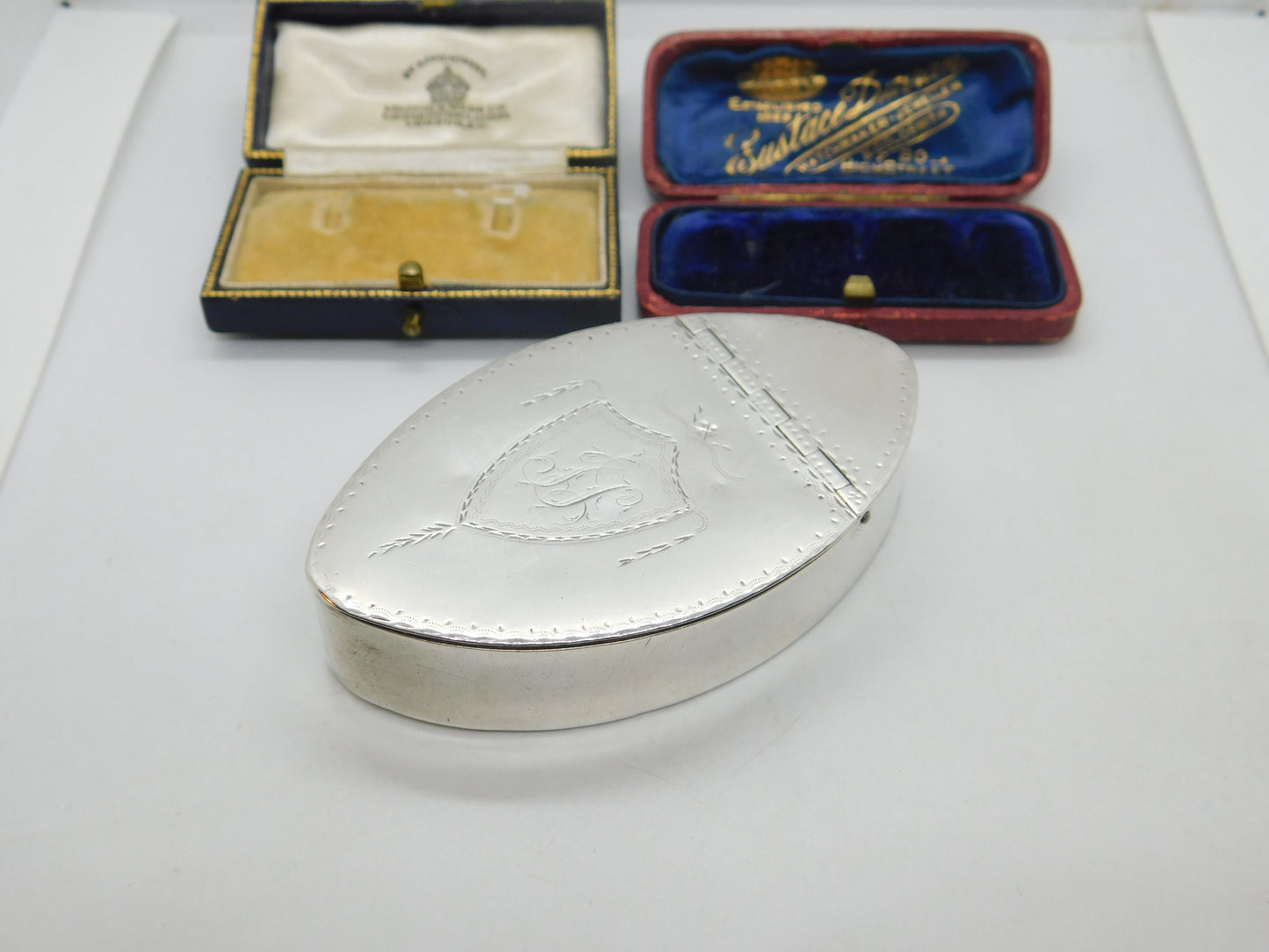 York Assay Georgian Sterling Silver Bright Cut Snuff Box Antique c1790 R. Jones