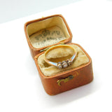 Victorian 18ct Yellow Gold & Three-Stone Diamond Band Ring c1890 Antique