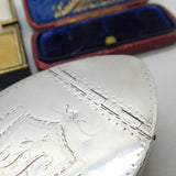 York Assay Georgian Sterling Silver Bright Cut Snuff Box Antique c1790 R. Jones