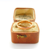 9ct Rose Gold Wedding Band Ring 1939 Chester Antique Art Deco Size L UK