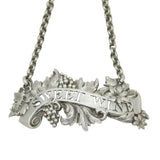 Victorian Sterling Silver 'Sweet Wine' Decanter Label Antique 1848 London