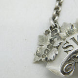 Victorian Sterling Silver 'Sweet Wine' Decanter Label Antique 1848 London