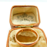9ct Rose Gold Wedding Band Ring 1939 Chester Antique Art Deco Size L UK