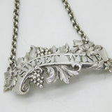 Victorian Sterling Silver 'Sweet Wine' Decanter Label Antique 1848 London