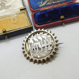 Victorian Sterling Silver Matilda Name Christening Brooch Antique c1880