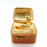 9ct Yellow Gold Victorian Style Coiled Snake Statement Ring Vintage c1990