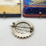 Victorian Sterling Silver Matilda Name Christening Brooch Antique c1880