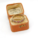9ct Gold, Natural Ruby & Spinel Set Full Eternity Ring Vintage c1960 Size Q UK