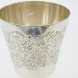Sterling Silver Floral Pattern Wine Goblet or Chalice Vintage 1963 Birmingham
