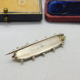 Victorian Sterling Silver Pollie Name Christening Brooch Antique 1890 Birmingham