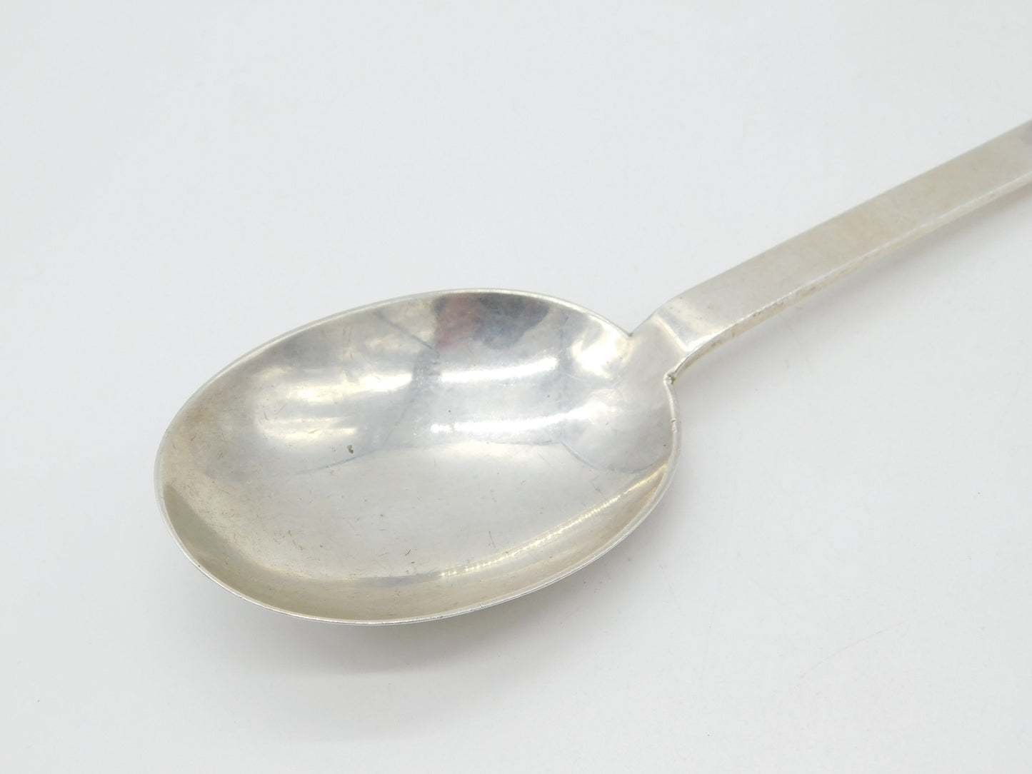 Edwardian Sterling Silver Floral Picture Back Medieval Style Spoon Antique 1909