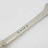 Edwardian Sterling Silver Floral Picture Back Medieval Style Spoon Antique 1909