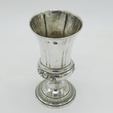19th Century Austro-Hungarian Sterling Silver Floral Wine Goblet Antique 1833 Vienna