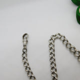 Victorian Sterling Silver Double Albert Watch Chain Antique 1898 Birmingham