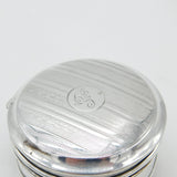 Sterling Silver 'P' Initial Circular Jewellery Box Antique 1918 Birmingham Deco