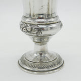 19th Century Austro-Hungarian Sterling Silver Floral Wine Goblet Antique 1833 Vienna