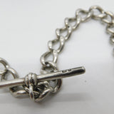 Victorian Sterling Silver Double Albert Watch Chain Antique 1898 Birmingham