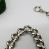 Victorian Sterling Silver Double Albert Watch Chain Antique 1898 Birmingham