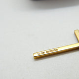 9ct Yellow Gold Minimal Cross Crucifix Pendant 1987 Birmingham Vintage