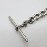 Edwardian Sterling Silver Graduating Short Albert Watch Chain Antique 1904