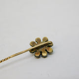 George III 9ct Rose Gold Crystal Set Floral Stick Pin Antique c1790