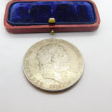 King George III .925 Silver LIX Crown Coin 1819 Fair Condition Antique