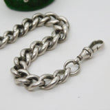 Edwardian Sterling Silver Graduating Short Albert Watch Chain Antique 1904