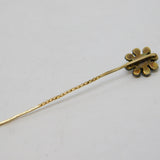 George III 9ct Rose Gold Crystal Set Floral Stick Pin Antique c1790