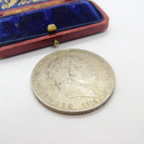 King George III .925 Silver LIX Crown Coin 1819 Fair Condition Antique
