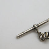 Edwardian Sterling Silver Graduating Short Albert Watch Chain Antique 1904