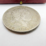 King George III .925 Silver LIX Crown Coin 1819 Fair Condition Antique