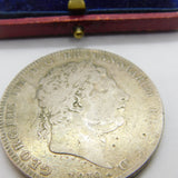 King George III .925 Silver LIX Crown Coin 1819 Fair Condition Antique
