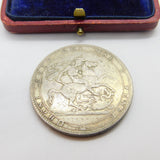 King George III .925 Silver LIX Crown Coin 1819 Fair Condition Antique
