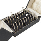 Boxed Set of Four Sterling Silver Toast Racks Antique 1938 Chester Walker & Hall