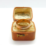 Edwardian 9ct Rose Gold Wedding Band Ring Antique c1910