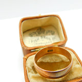 Edwardian 9ct Rose Gold Wedding Band Ring Antique c1910