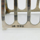Boxed Set of Four Sterling Silver Toast Racks Antique 1938 Chester Walker & Hall